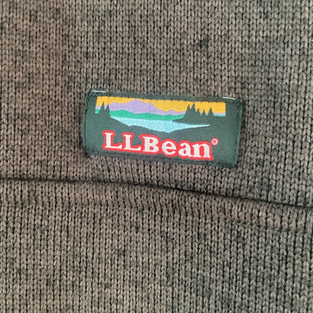 L.L.Bean Mens 1/4 Snap Kangaroo Pocket Size XL Like New Green Warn Casual - Picture 2 of 10